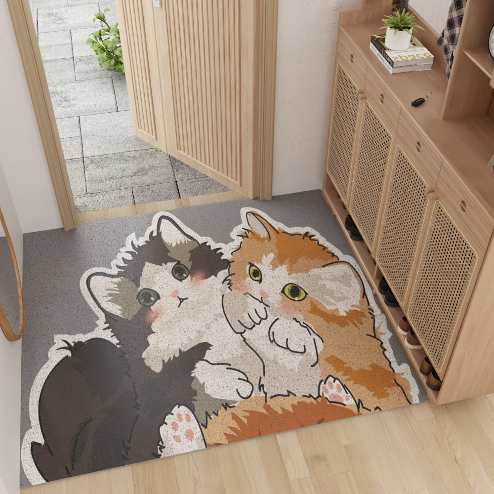 New Cartoon Entry Door Mat – DIY Customizable, Non-Slip, Dustproof, and Pet-Friendly