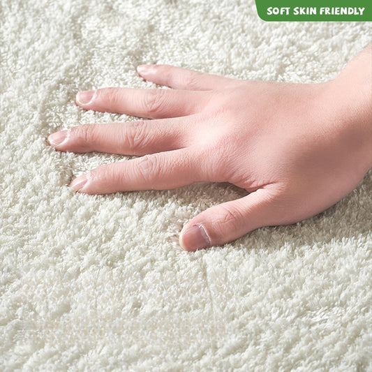 Cartoon Plush Bedside Rug – Soft & Non-Slip Kids’ Room Carpet