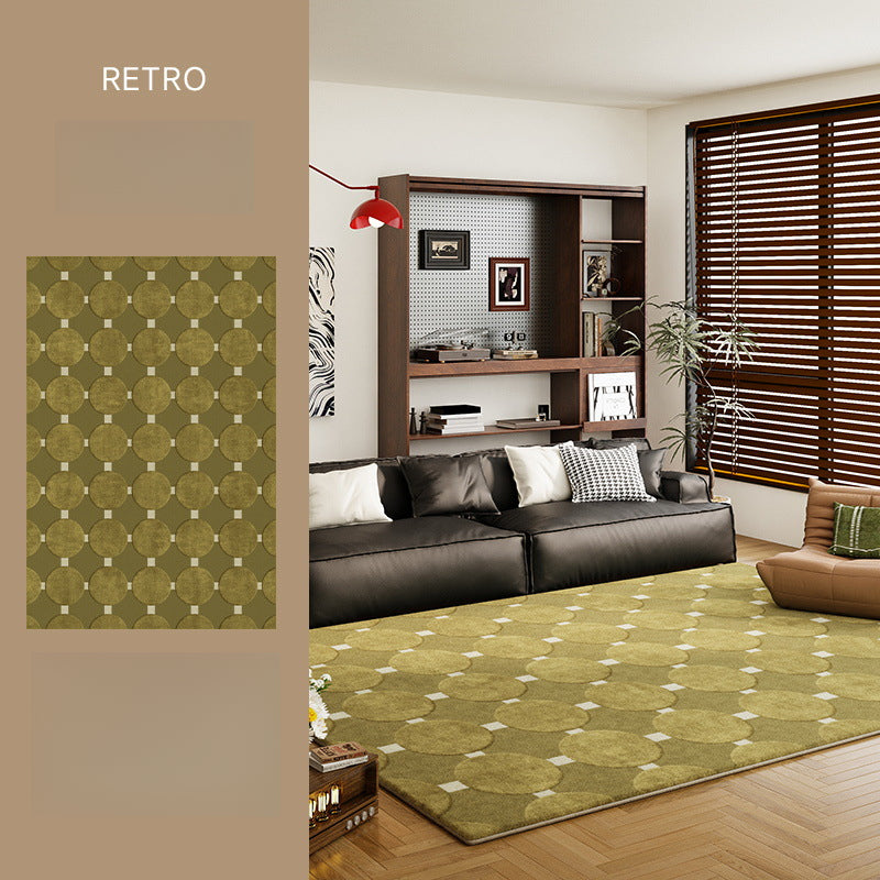 2025 New Green Faux Cashmere Rug – Easy-Care, Stain-Resistant