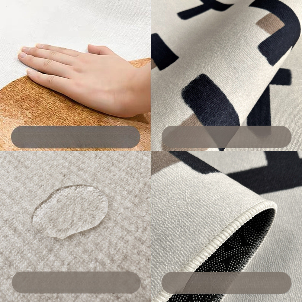 Black Minimalist Rug – Luxe, Stain-Resistant, Easy-Care