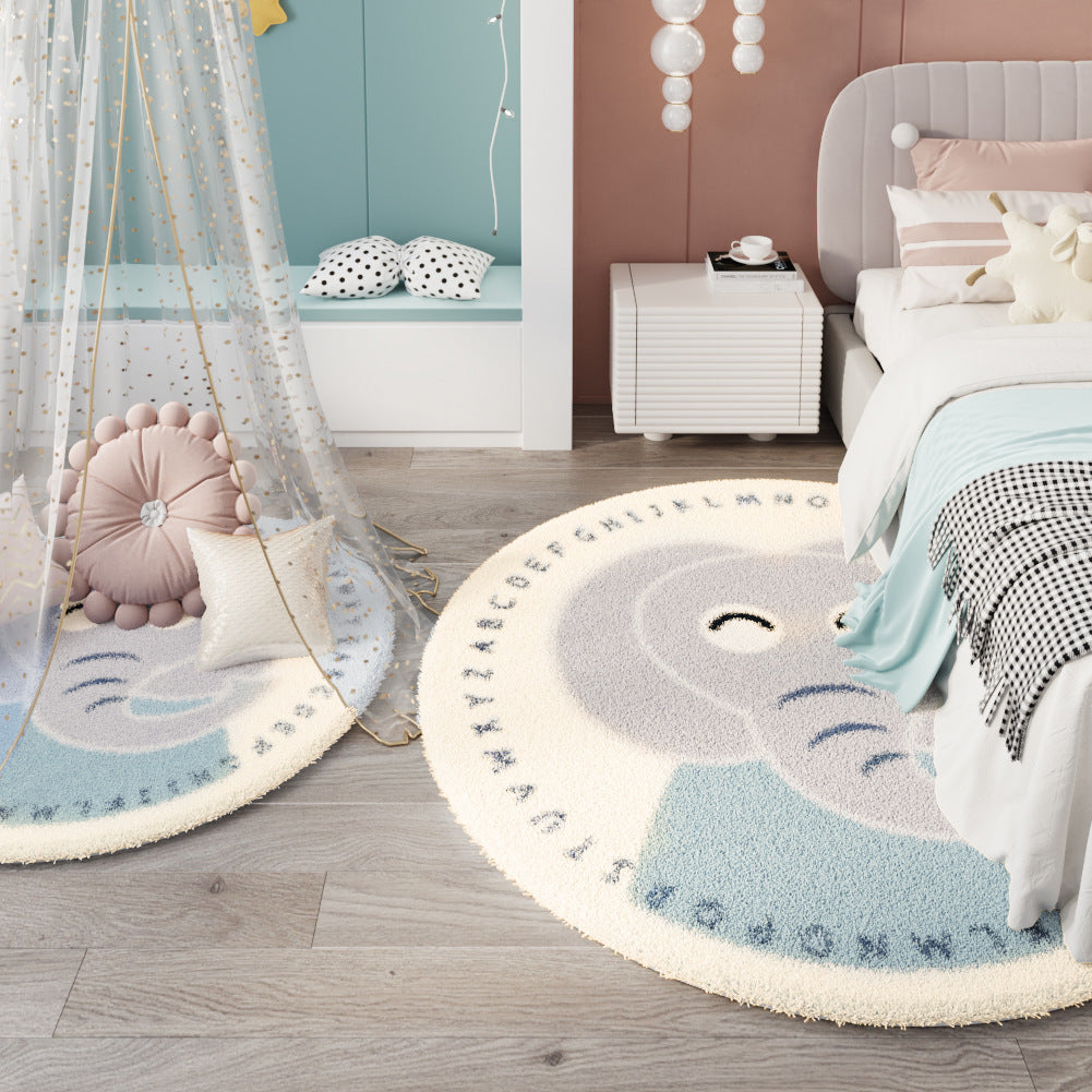 Cartoon Round Area Rug – Living Room, Study, Kids, Nordic Minimalist, Bedside Carpet