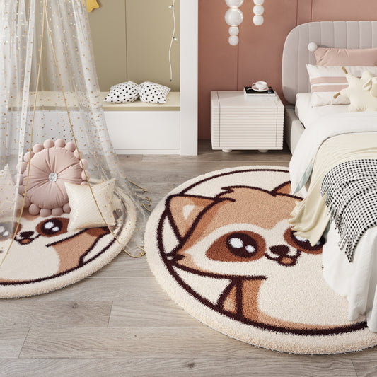 Cartoon Round Area Rug – Living Room, Study, Kids, Nordic Minimalist, Bedside Carpet