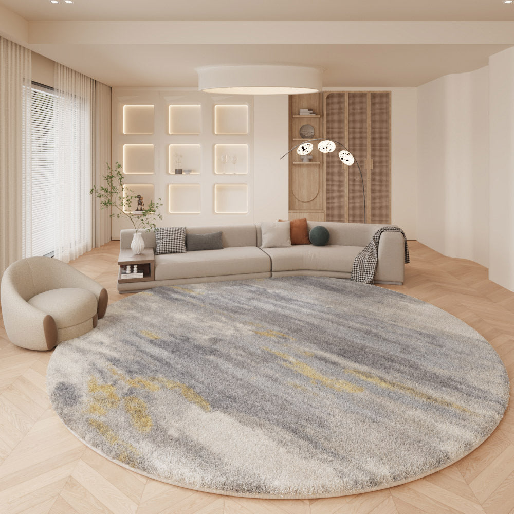 Modern Round Rug – Minimalist Nordic Design for Living Rooms