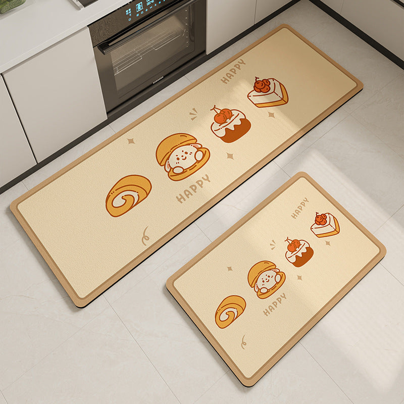 Cartoon Diatomite Kitchen Mat – Anti-Slip, Absorbent