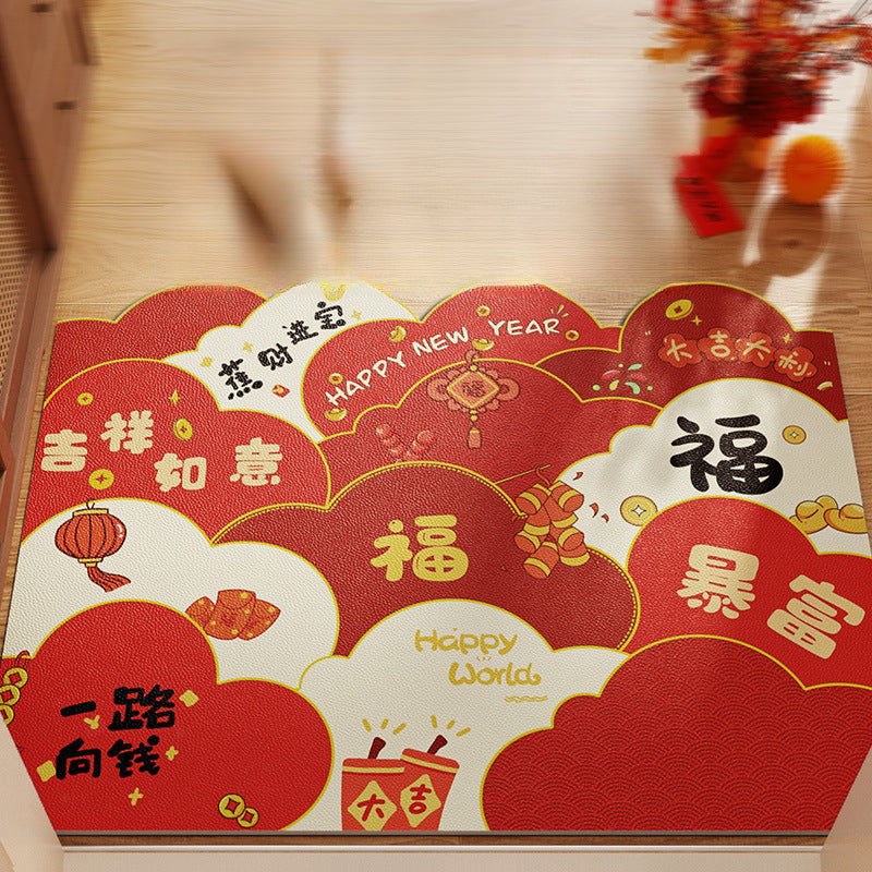 Luxe Entryway Mat – PVC, Washable, Anti-Slip Rug