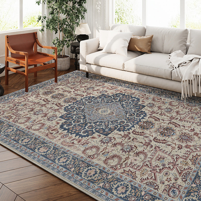 Washable Retro Rug – Faux Cashmere, Vintage Style