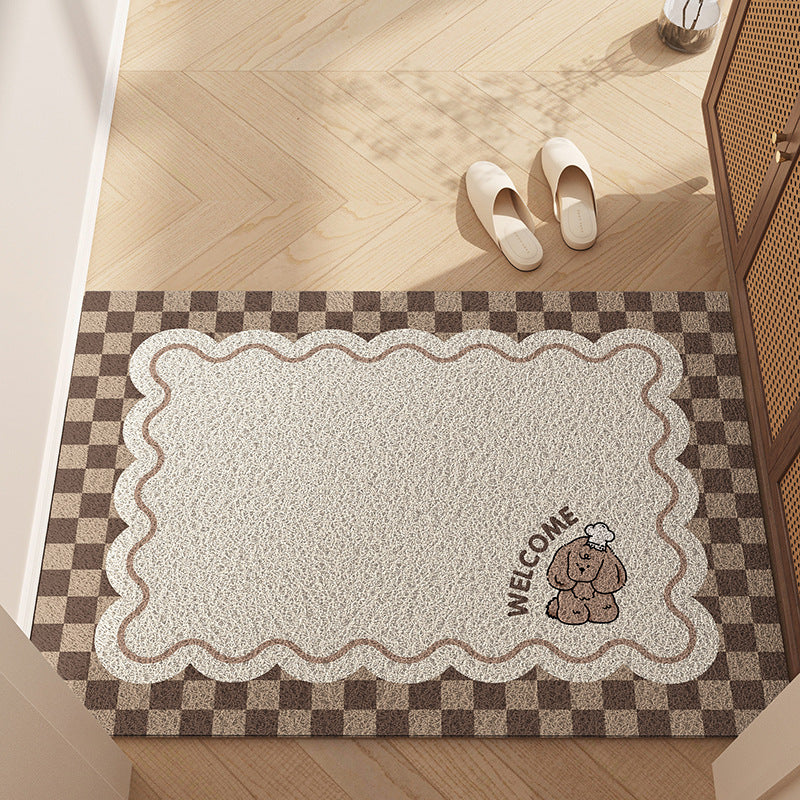 Durable Cartoon Entryway Mat – PVC Stain-Resistant & Cuttable Door Rug