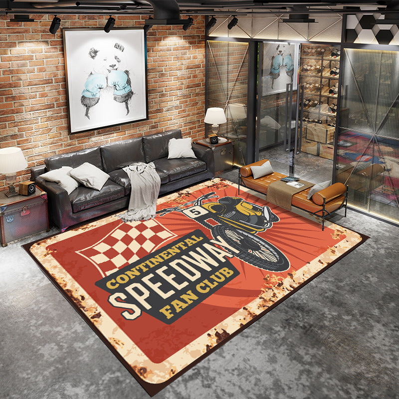 Industrial Style Rug – Vintage American Living Room & Garage Carpet