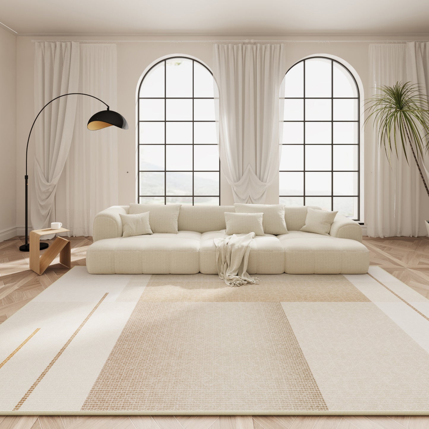 Luxe Solid Color Rug – Stain-Resistant, Anti-Slip, Multi-Functional
