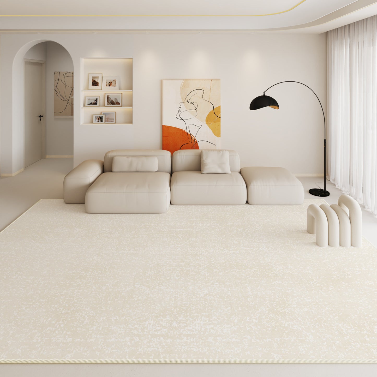 Solid Color Waterproof Carpet – 2025 Luxury Loop Pile Rug