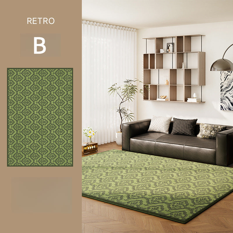 2025 Vintage Green Rug – Durable, Easy-Care French Style