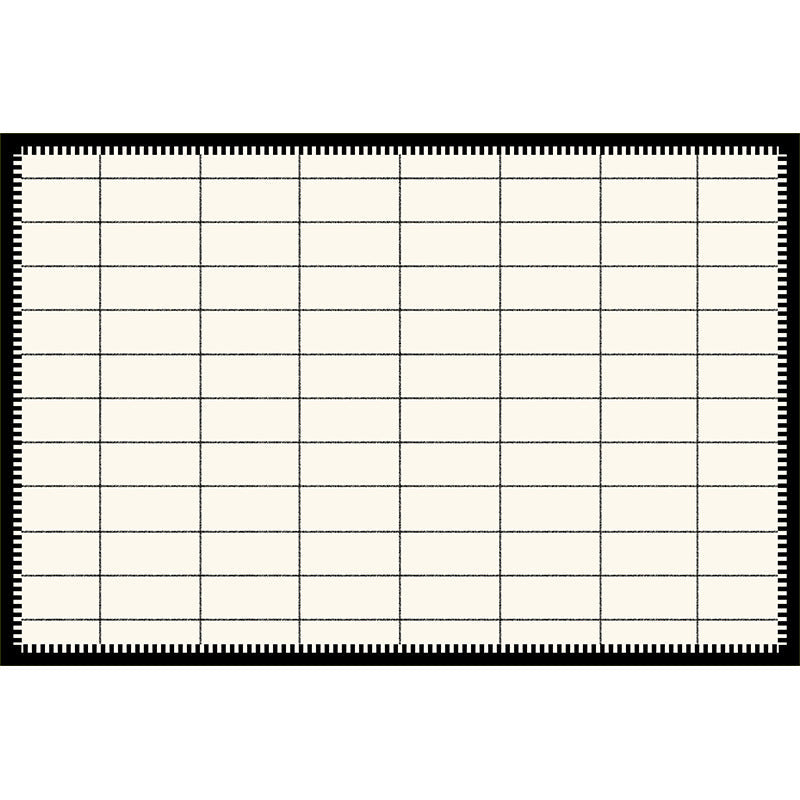 French-Inspired Luxury Rug – Black & White Minimalist Carpet