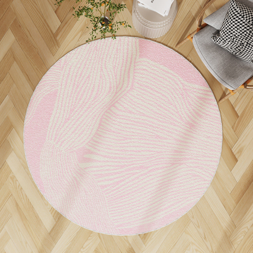 Wabi-Sabi Round Rug – Minimalist Japanese & Nordic Style for Living Room & Bedroom