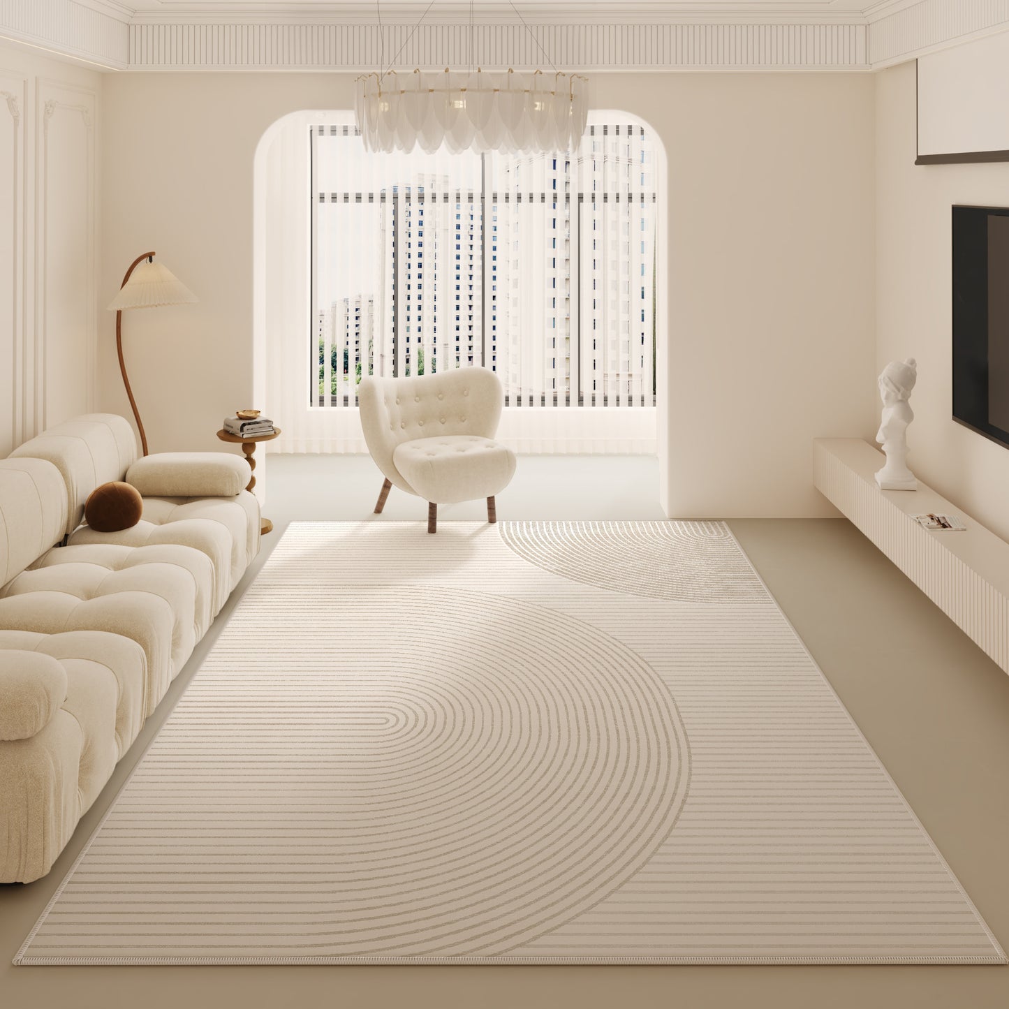 Luxe Cream Rug – Anti-Slip, Modern Minimalist