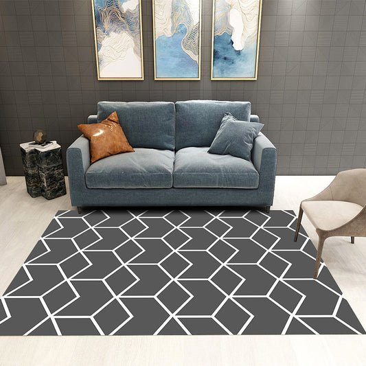 Nordic Geometric Rug – Waterproof, Anti-Slip Rug