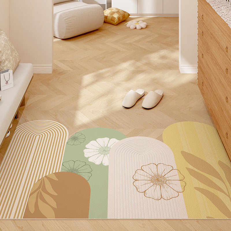 Fresh Leather Entryway Mat – Noise-Reducing, Washable, Customizable Door Mat