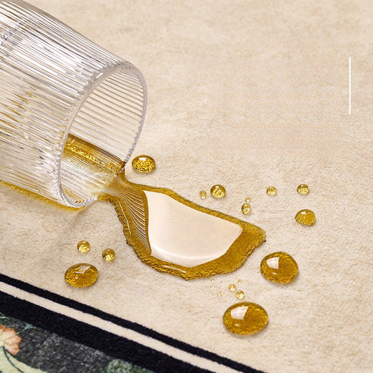 2025 Vintage French Rug – Irregular Shape, Easy-Care Rug