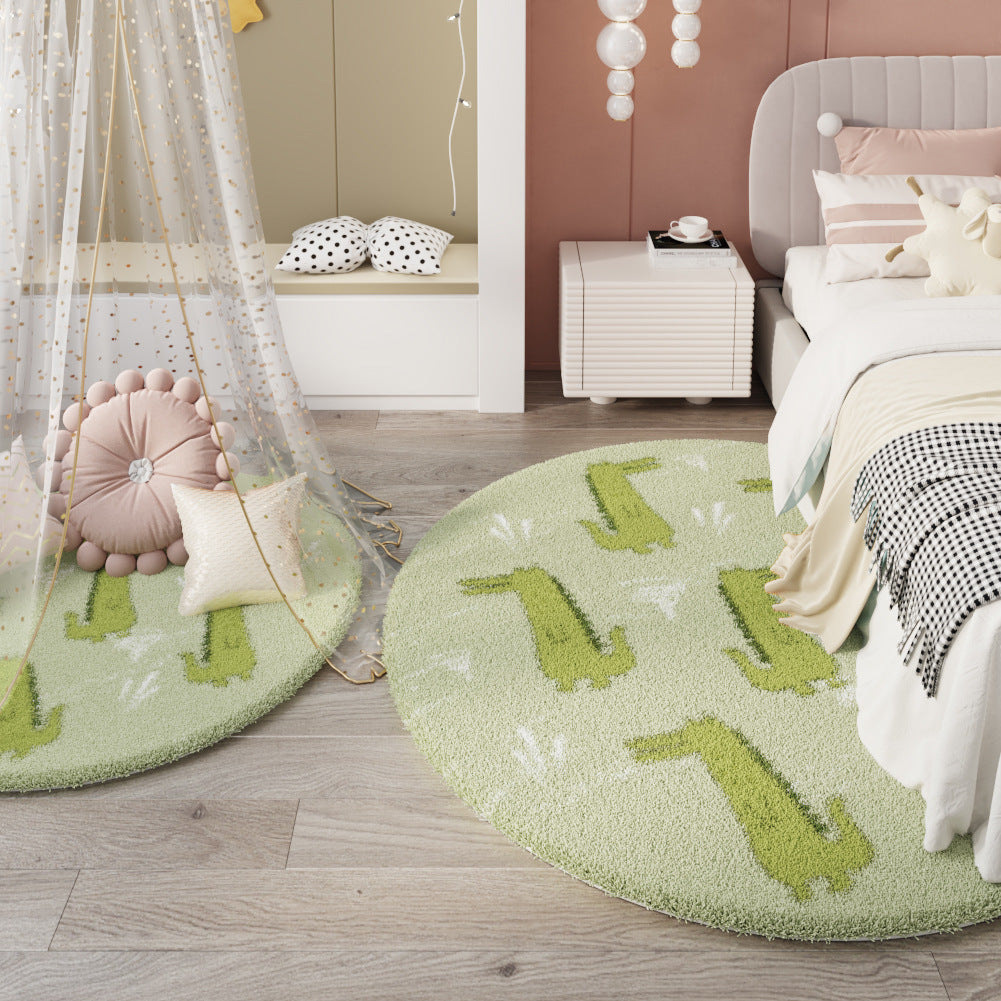 Cartoon Round Area Rug – Living Room, Study, Kids, Nordic Minimalist, Bedside Carpet