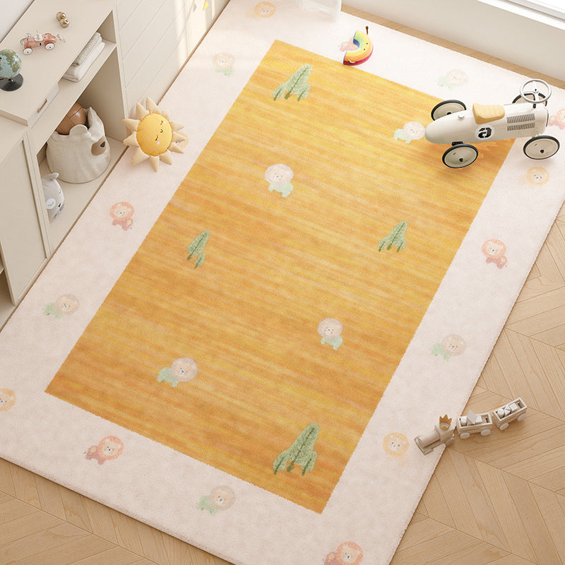 Soft Cartoon Faux Cashmere Rug – Cozy & Durable Kids' Bedroom Mat