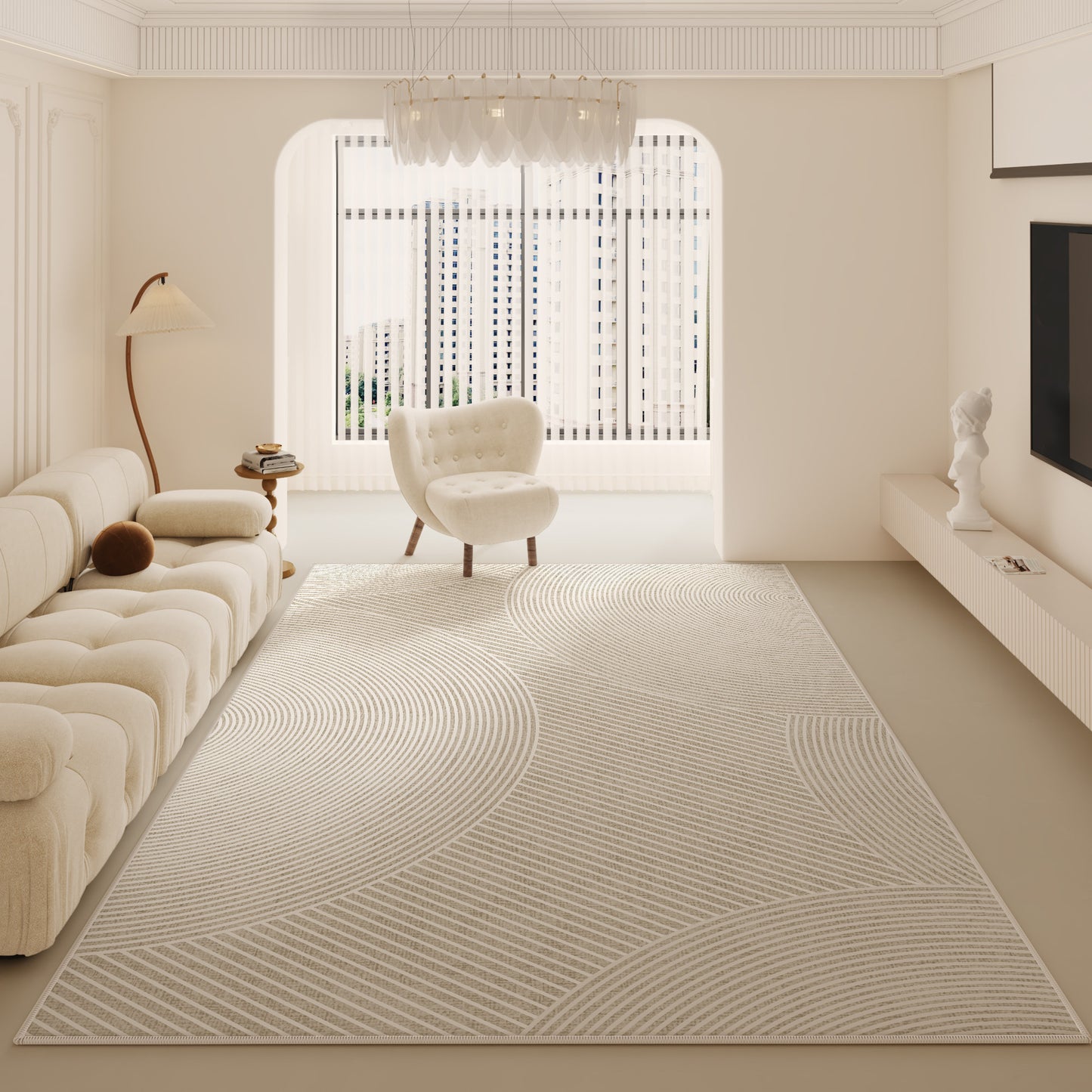 Luxe Cream Rug – Anti-Slip, Modern Minimalist