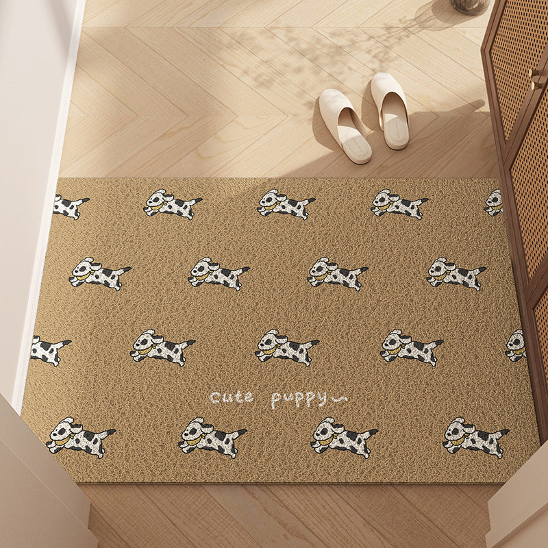 Cartoon PVC Entryway Doormat – Durable, Wash-Free, Cuttable, Non-Slip Indoor Rug