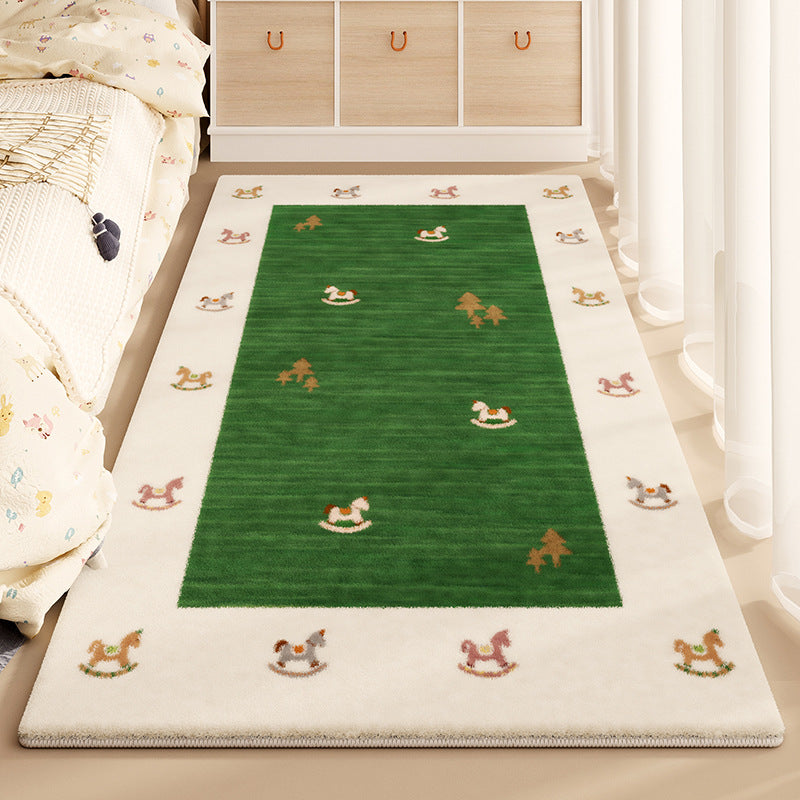 Soft Cartoon Faux Cashmere Rug – Cozy & Durable Kids' Bedroom Mat