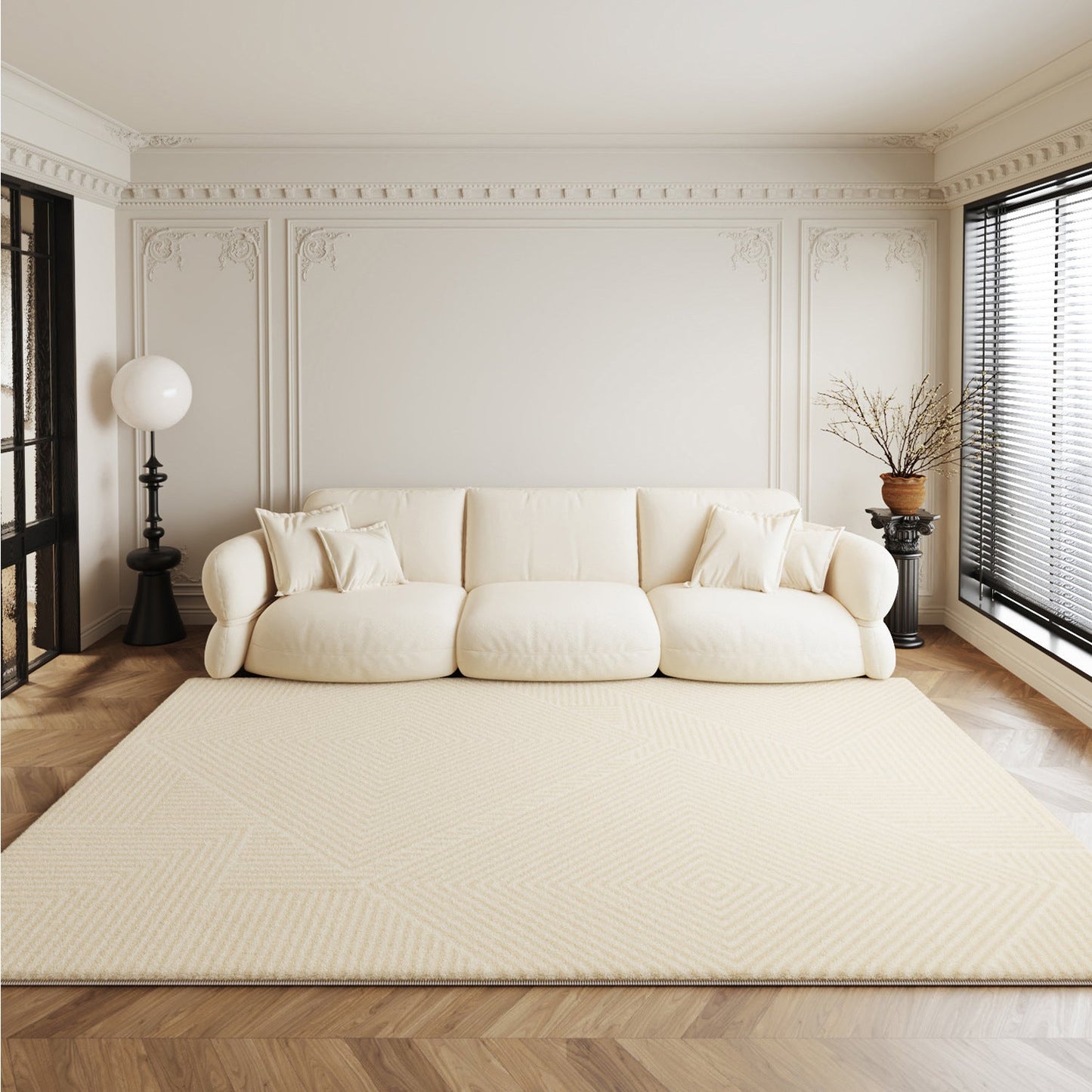 French-Style Cream Carpet – Soft Faux Cashmere Rug 2025