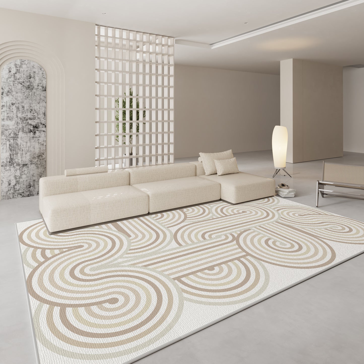 Cream-Style Back-Soft Living Room & Bedroom Carpet