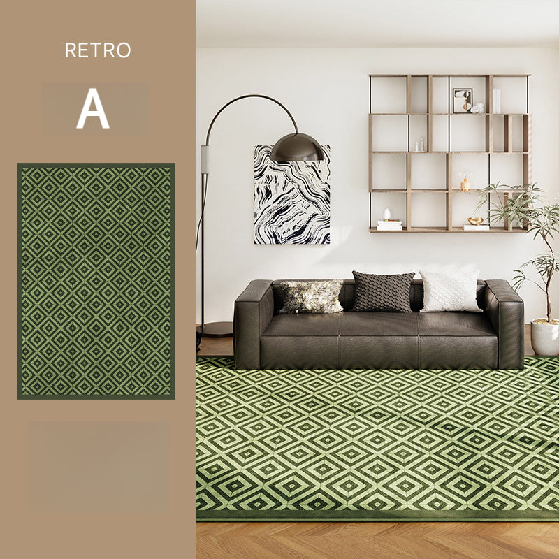 2025 Vintage Green Rug – Durable, Easy-Care French Style