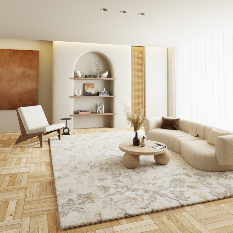 Luxurious Plush Living Room Rug – Thick Faux Cashmere Carpet