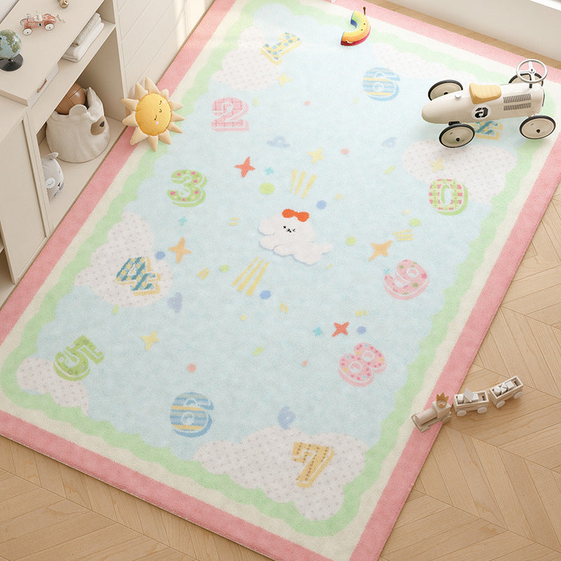 Soft Cartoon Faux Cashmere Rug – Cozy & Durable Kids' Bedroom Mat