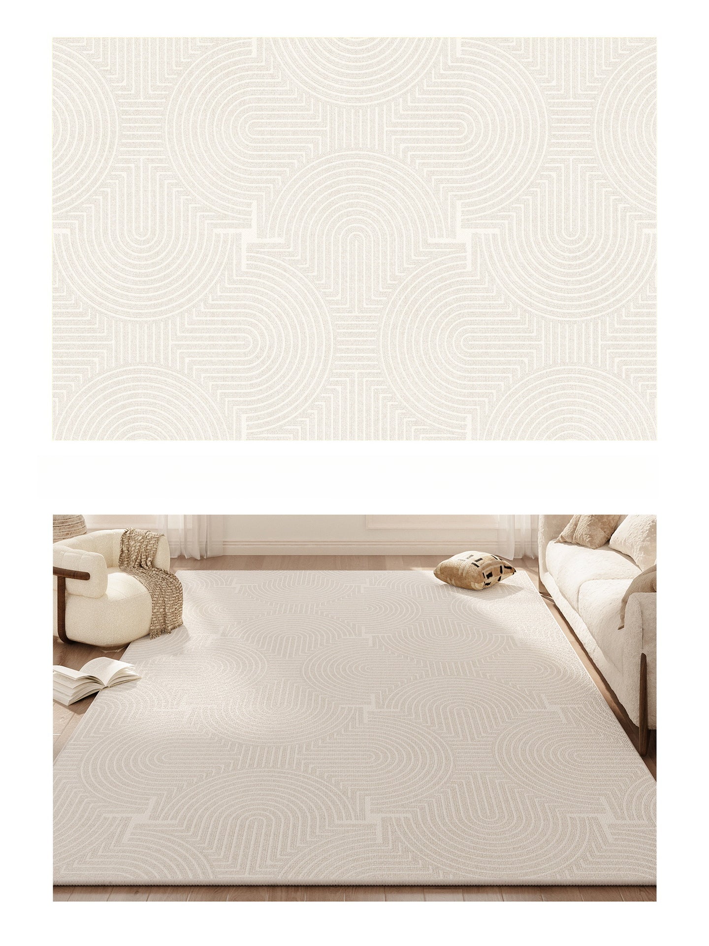 Luxury Solid Color Rug – Modern Living Room & Tea Table Carpet