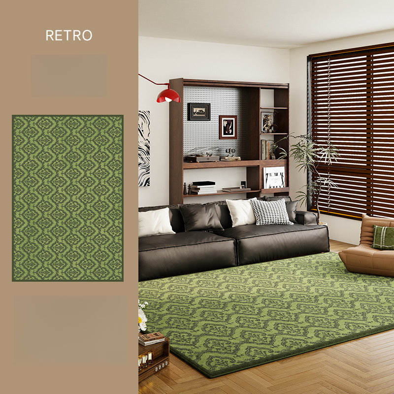 2025 New Green Faux Cashmere Rug – Easy-Care, Stain-Resistant