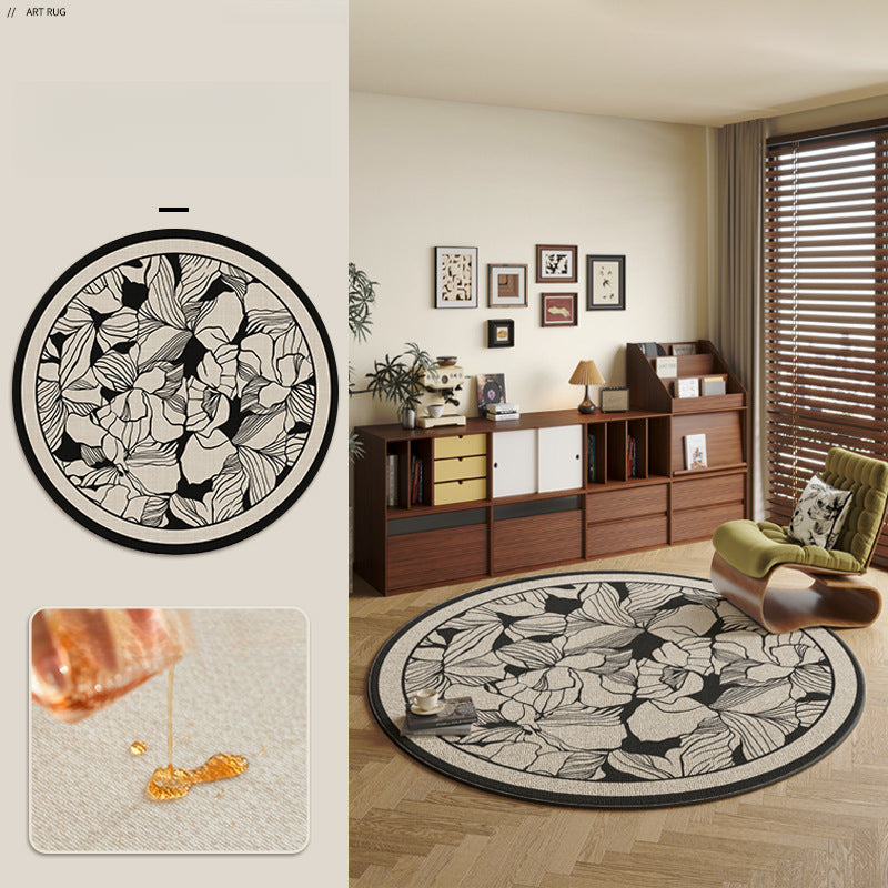 Plush Round Rug – Waterproof, Thick, French-Inspired Rug
