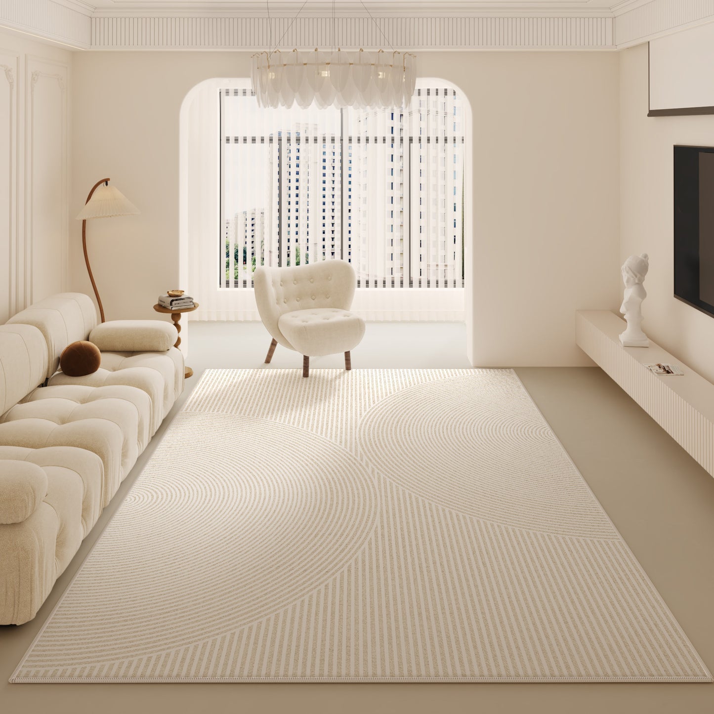 Luxe Cream Rug – Anti-Slip, Modern Minimalist