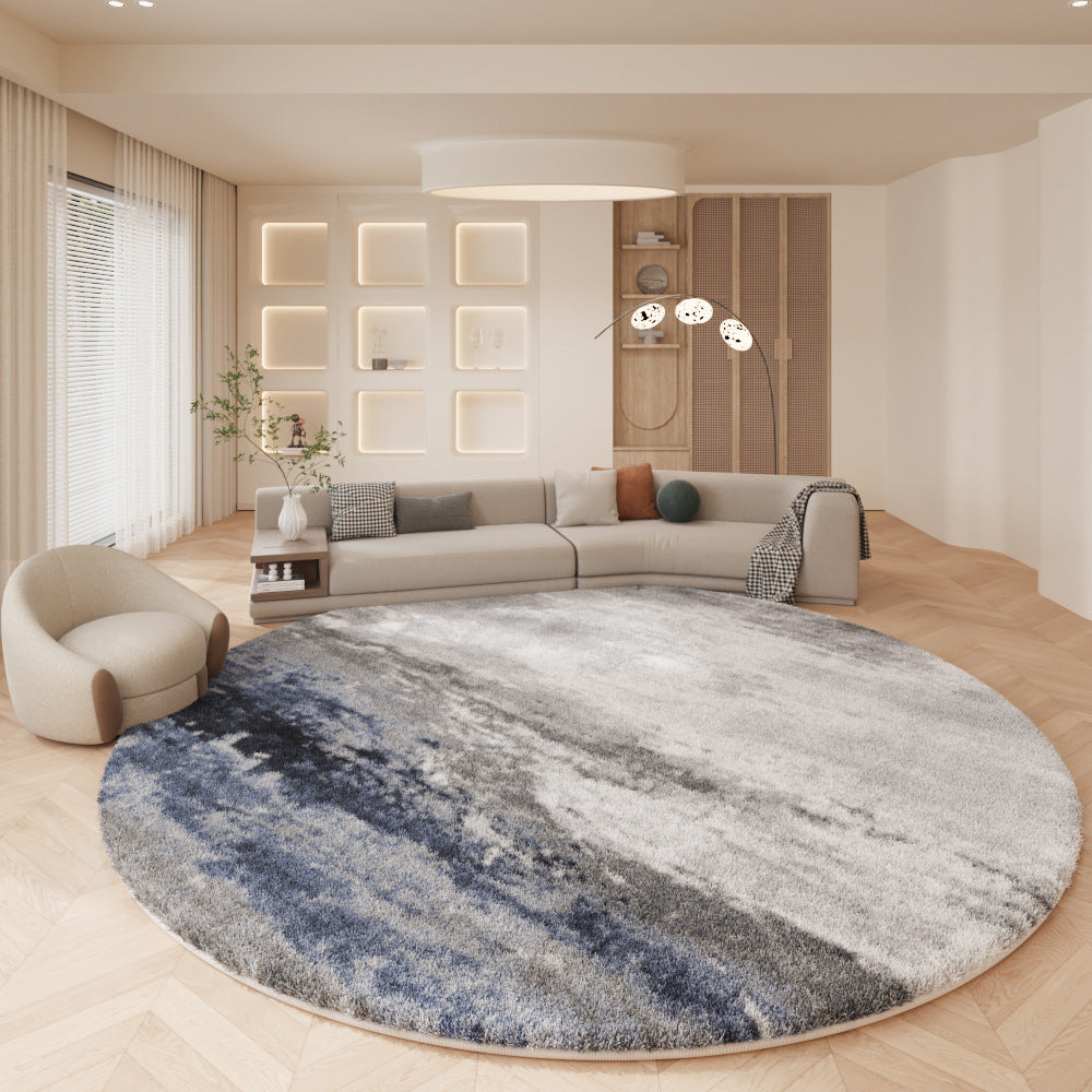 Modern Round Rug – Minimalist Nordic Design for Living Rooms