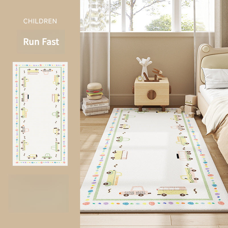 Kids Cartoon Bedside Rug – Thick, Anti-Slip, Cozy
