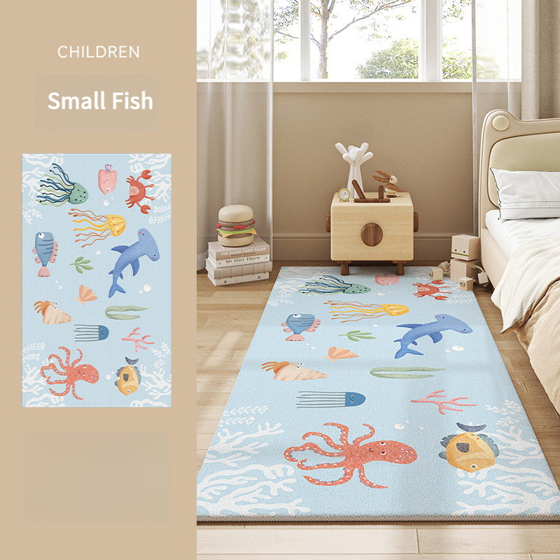 Cartoon Bedside Rug – Soft & Thick Kids' Room Carpet