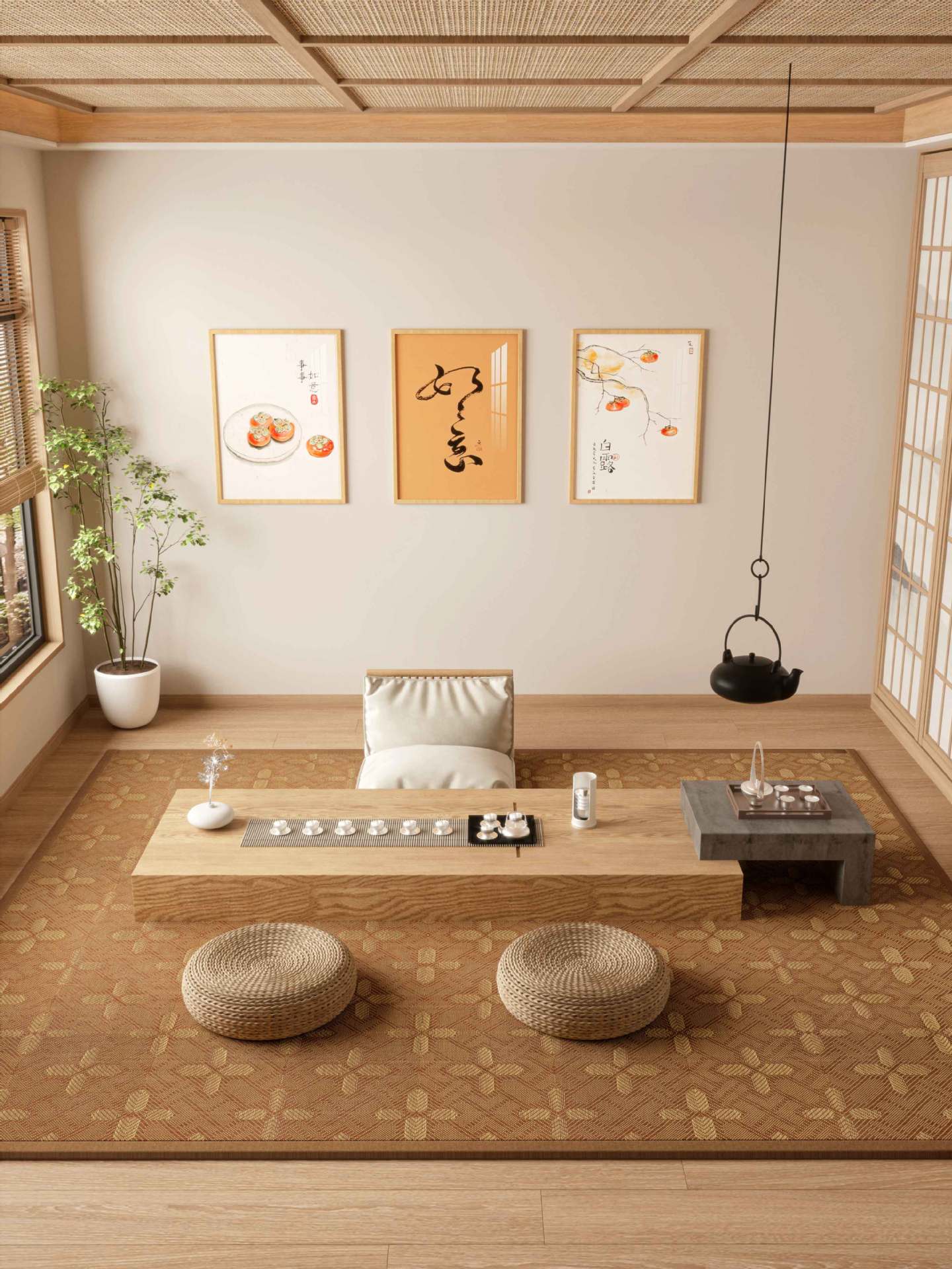 Summer Bamboo Mat Rug – Japanese Tatami Style Cooling Floor Mat