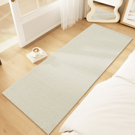 New Zealand Wool Carpet – Pure Color Luxury Minimalist Cream White Bedroom Rug