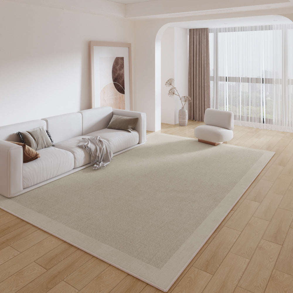 Cream Luxury Rug – Non-Slip Modern Minimalist Living Room Carpet
