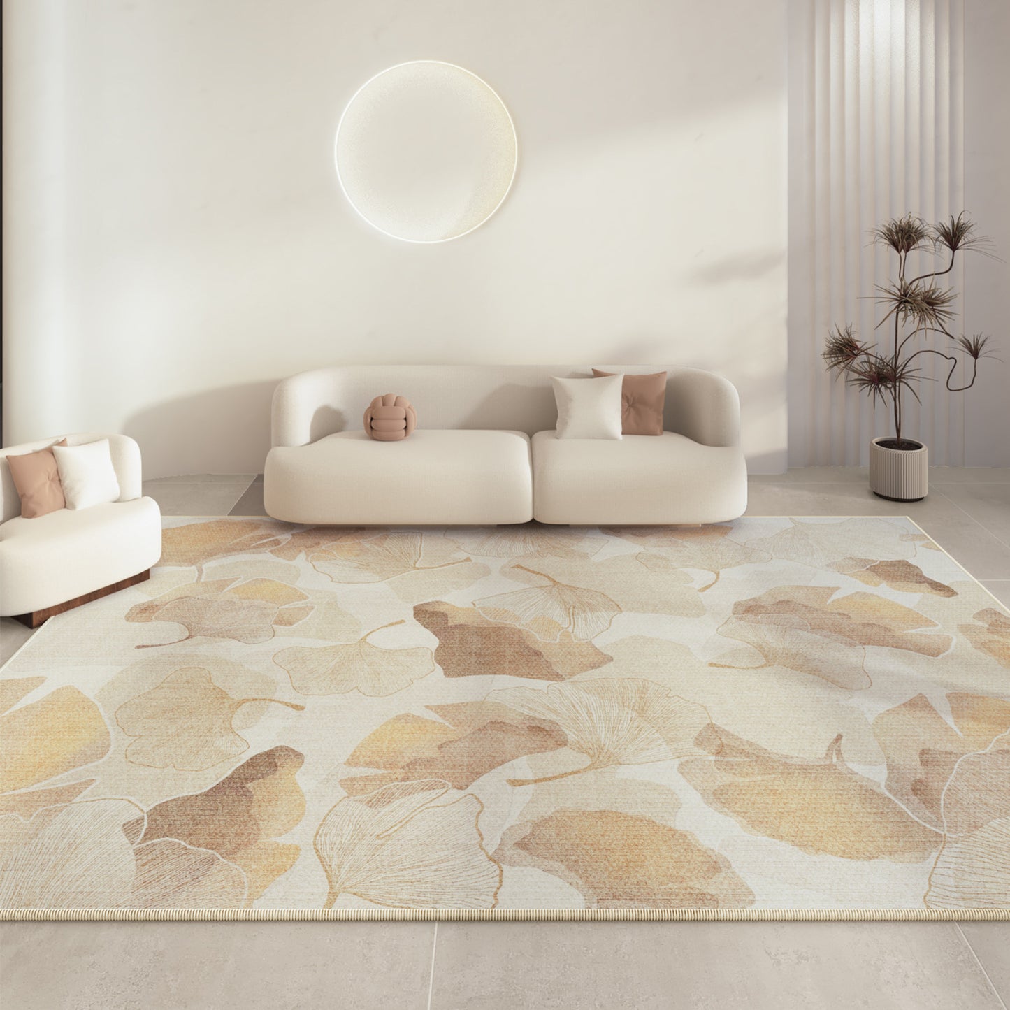 Wabi-sabi living room rug-cream three-proof non-slip carpet