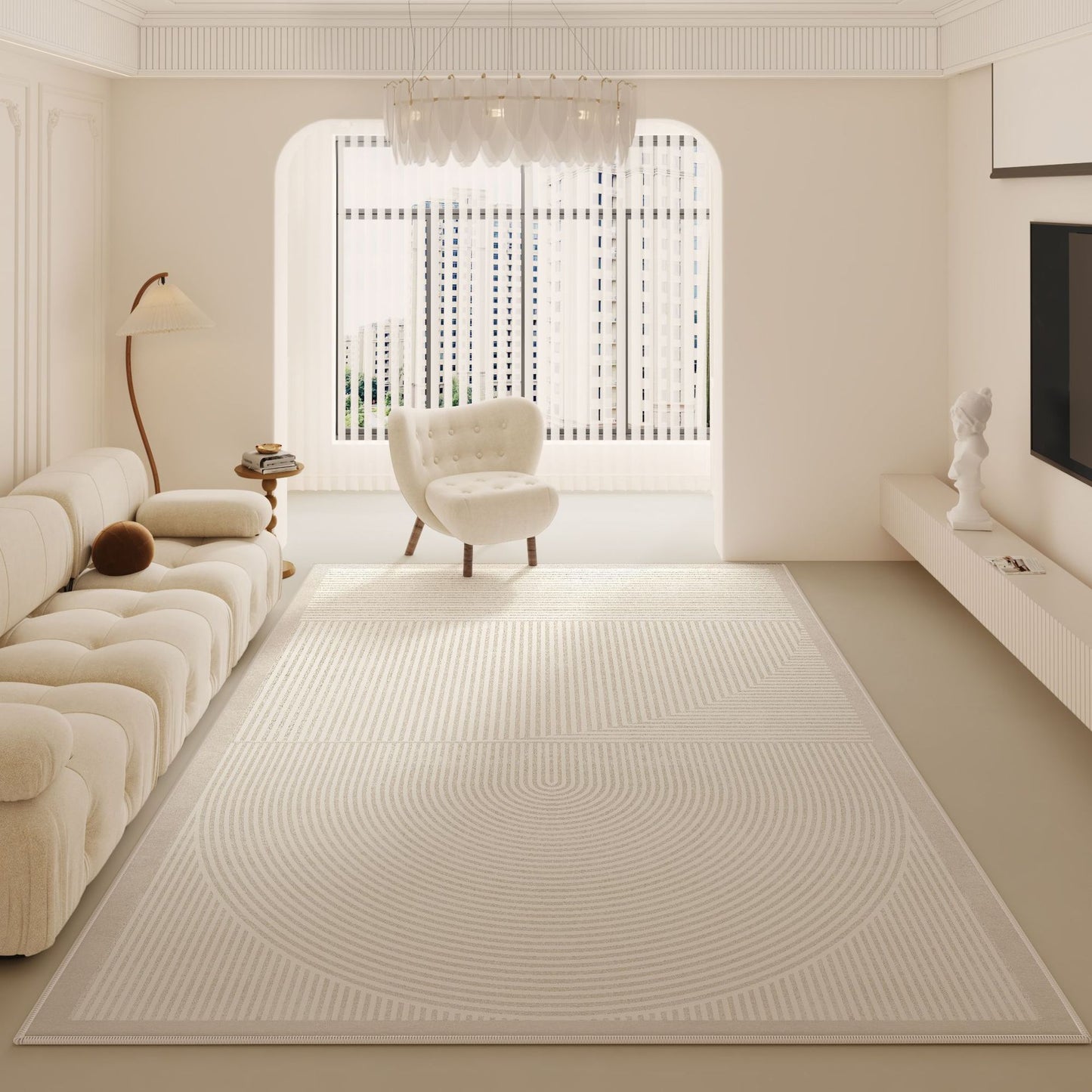 Luxe Cream Rug – Anti-Slip, Modern Minimalist
