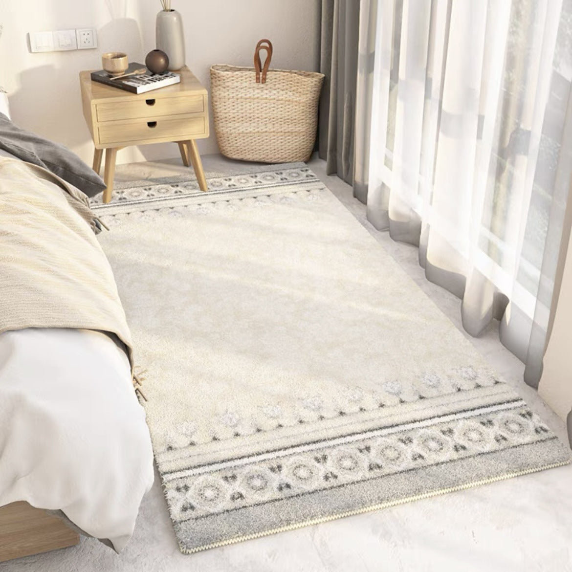 Luxury Lambswool Area Rug – Thickened Non-Slip Carpet for Living Room & Bedroom