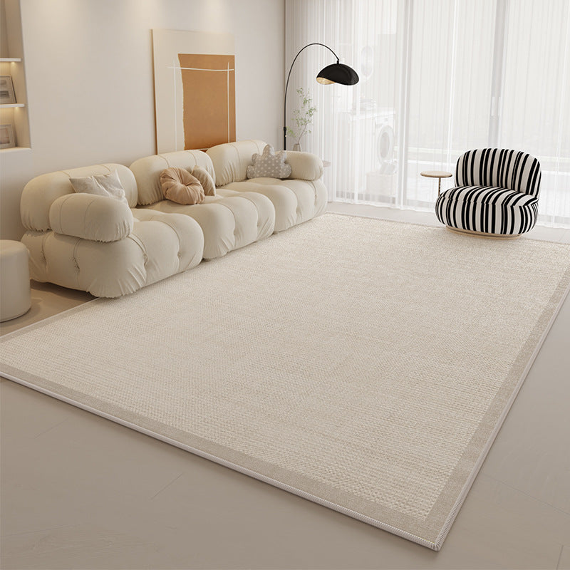 Minimalist Cream Plush Carpet – Waterproof & Anti-Stain