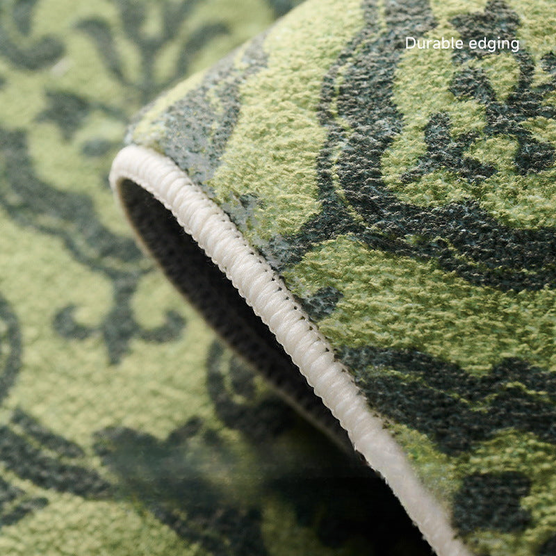 2025 New Green Faux Cashmere Rug – Easy-Care, Stain-Resistant