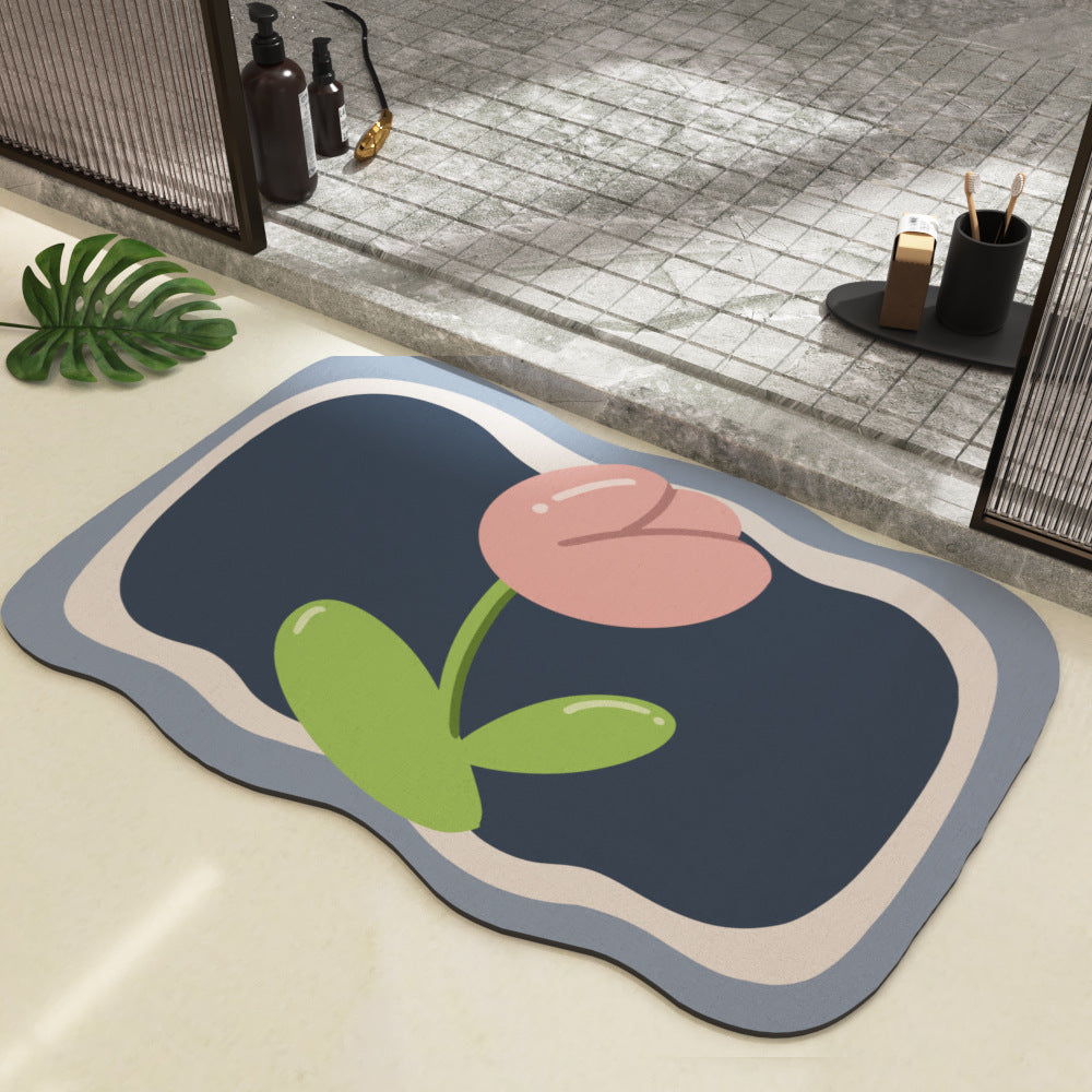 Tech Fabric Soft Bath Mat – Luxury Anti-Slip Bathroom Rug