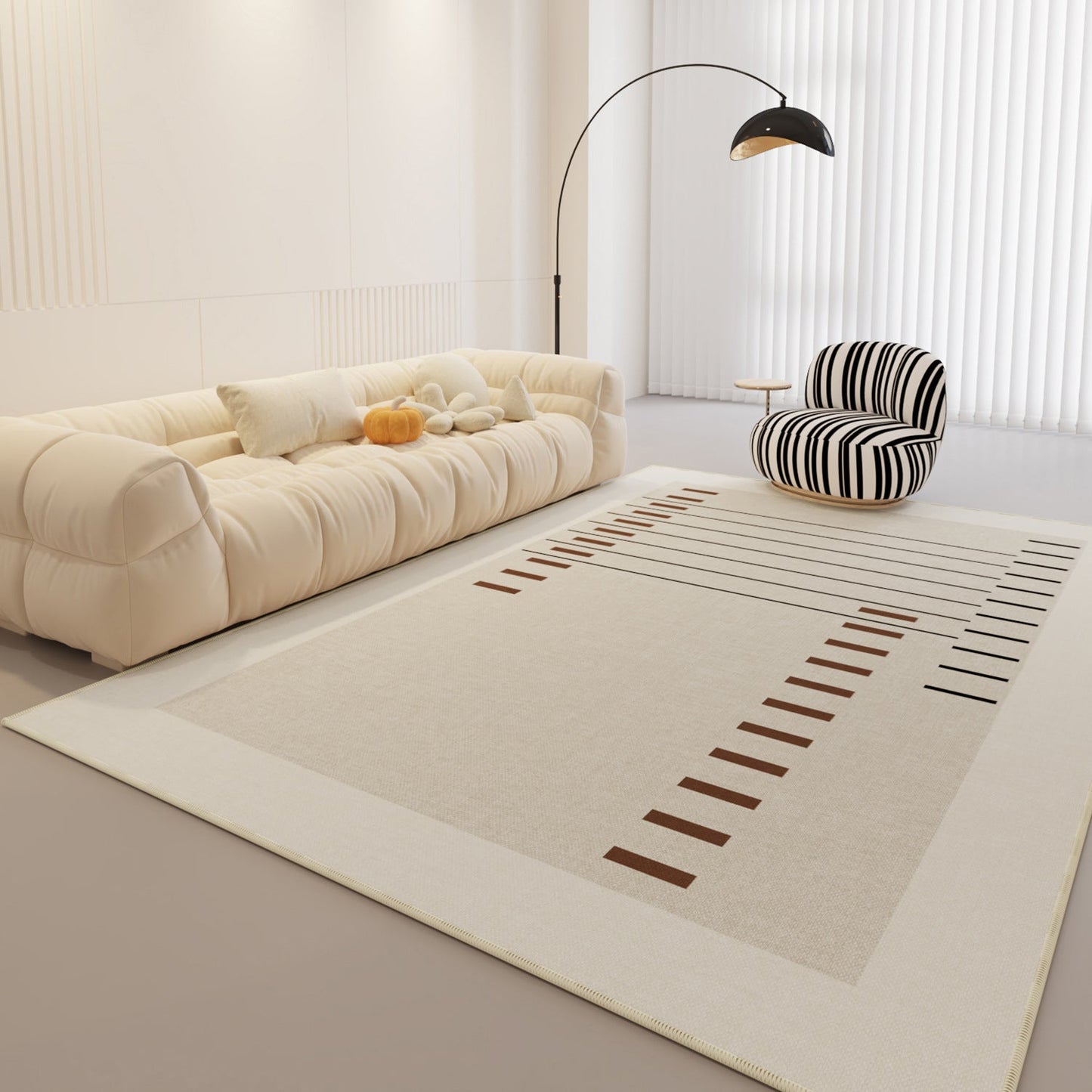 High-End Cream Rug – French-Inspired Luxury Carpet for Living Room