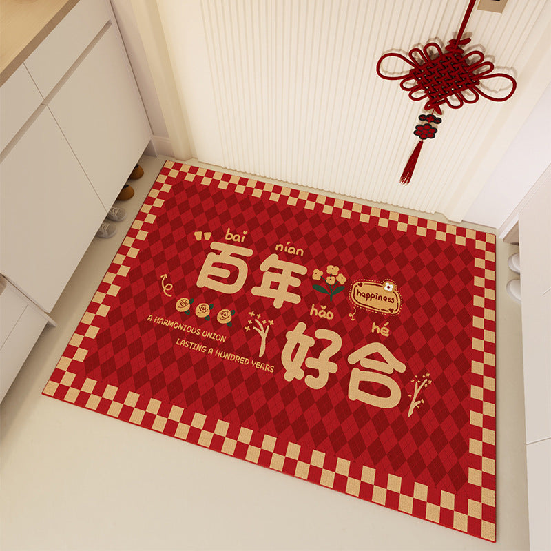 Entryway Door Mat – “Safe Travels” Design, Non-Slip & Durable