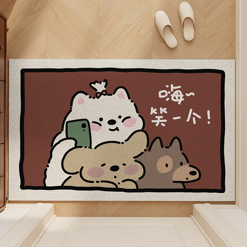 Cute Cartoon Entryway Rug – Non-Slip & Easy-Clean Doormat